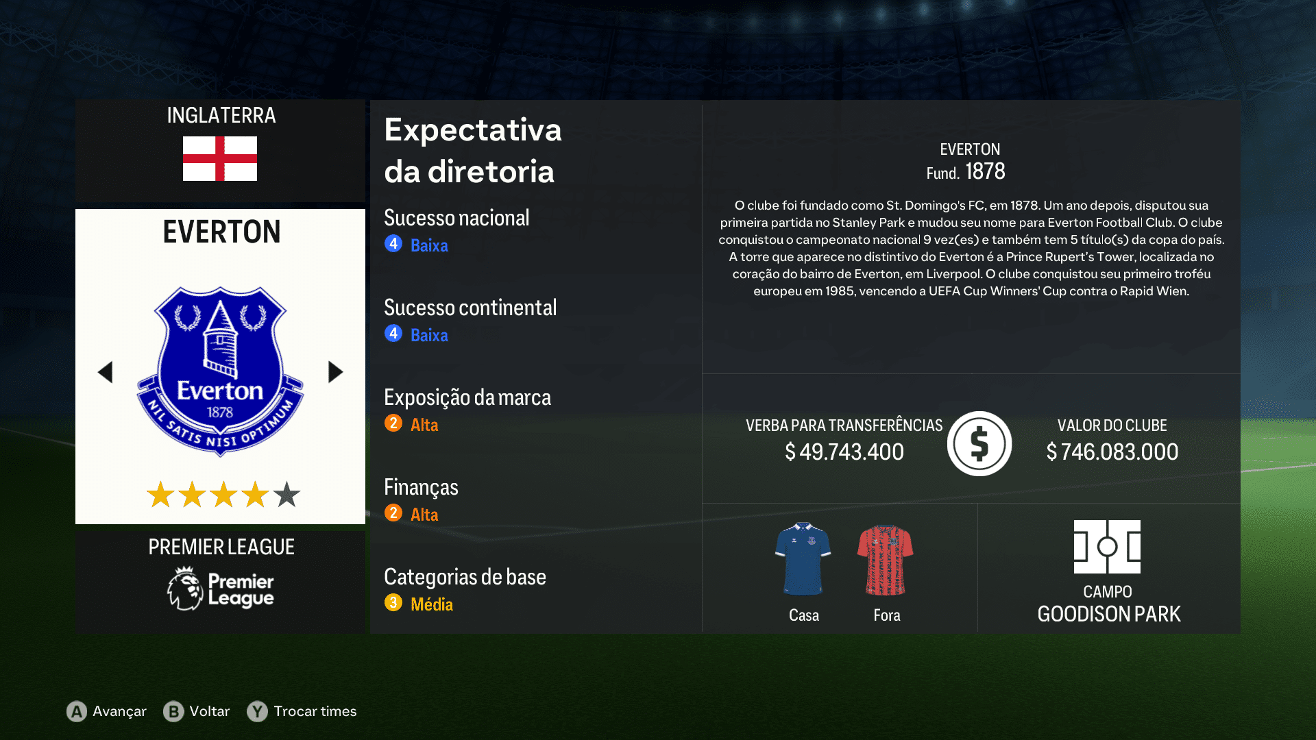 Print do Everton em FC 24