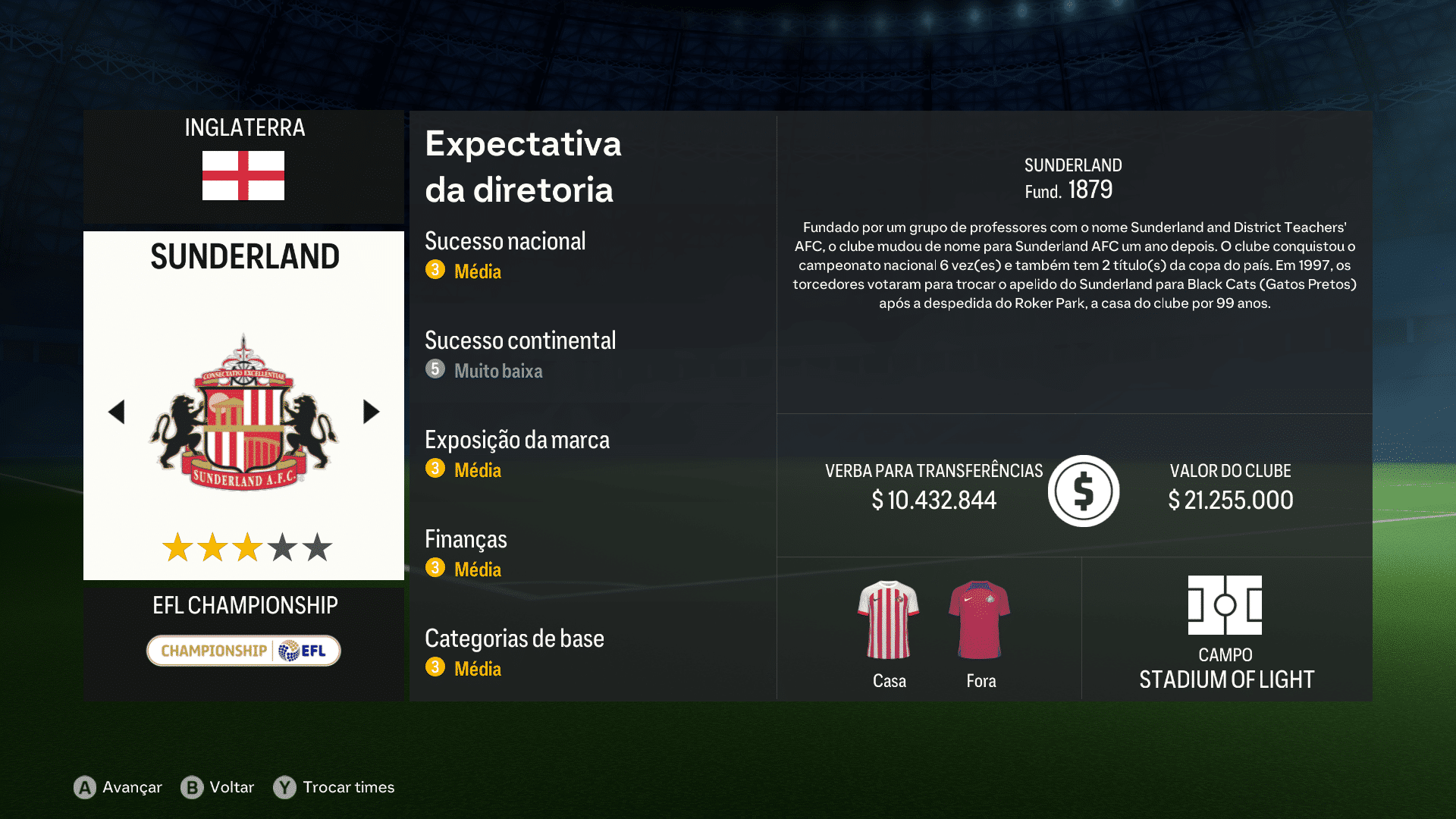 Print do Sunderland em FC 24