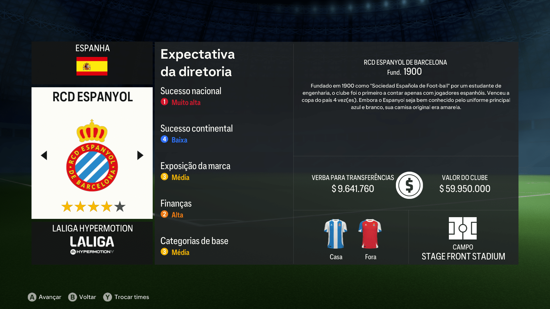 Print do Espanyol em FC 24