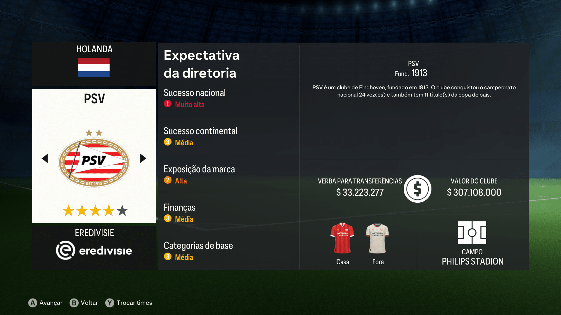 Print do PSV em FC 24