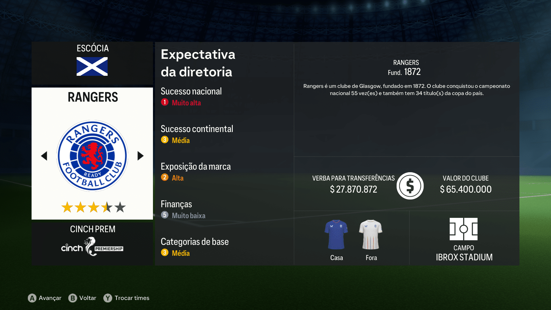 Print do Rangers em FC 24