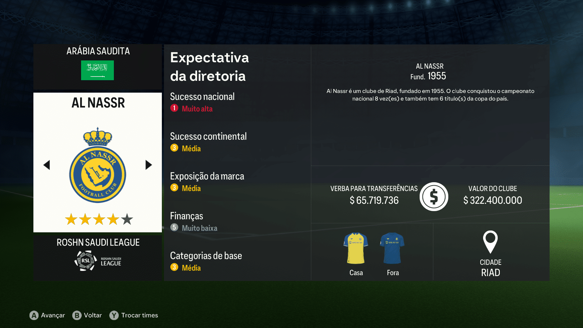 Print do Al Nassr em FC 24