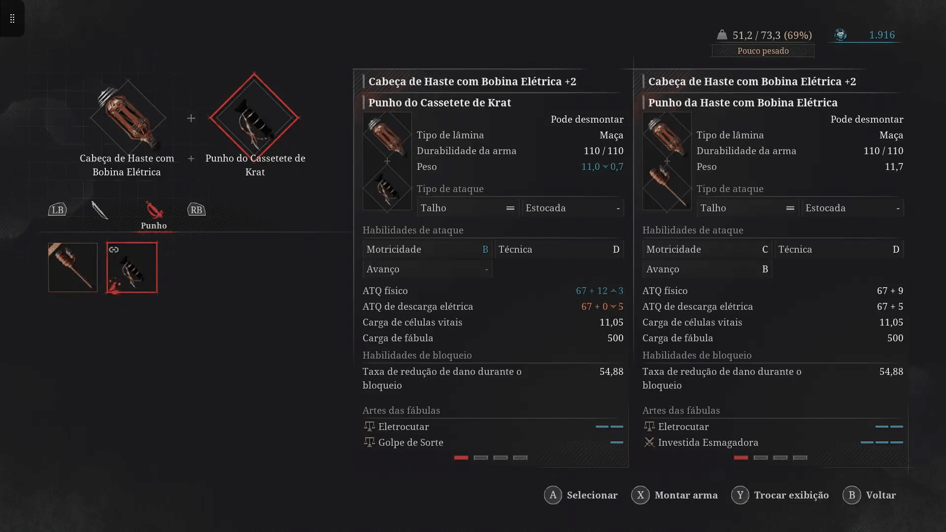 Alterar punho da arma em Lies of P