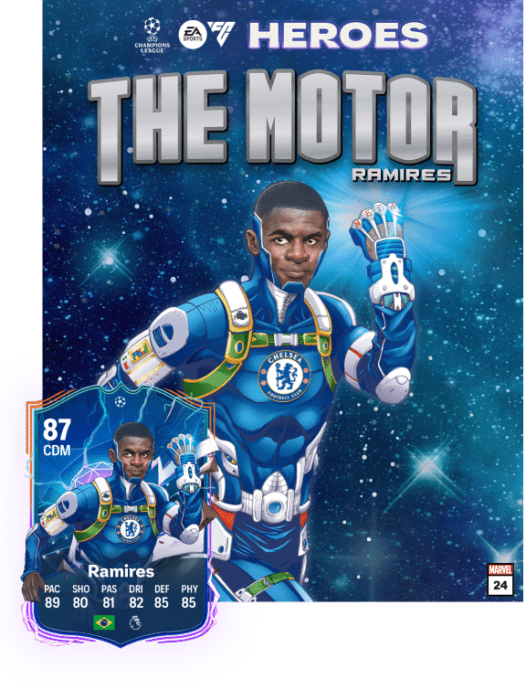 Carta de Ramires como um dos Her&oacute;is do Ultimate Team de FC 24