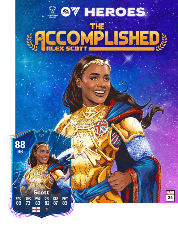 Carta de Scott como uma das Hero&iacute;nas do Ultimate Team de FC 24