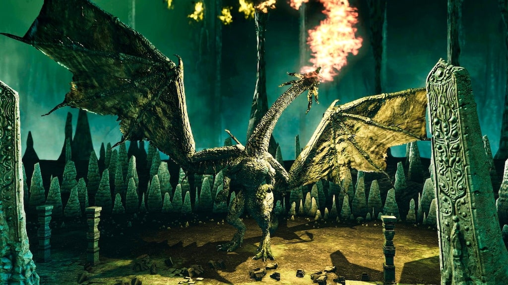 Imagem de Sihn, o Drag&atilde;o Adormecido, de Dark Souls 2: O Rei Afundado. (Divulga&ccedil;&atilde;o / Internet)