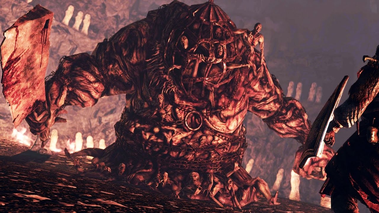 Captura de tela da cutscene do Apodrecido, um dos principais bosses de Dark Souls 2. (Divulga&ccedil;&atilde;o / Internet)