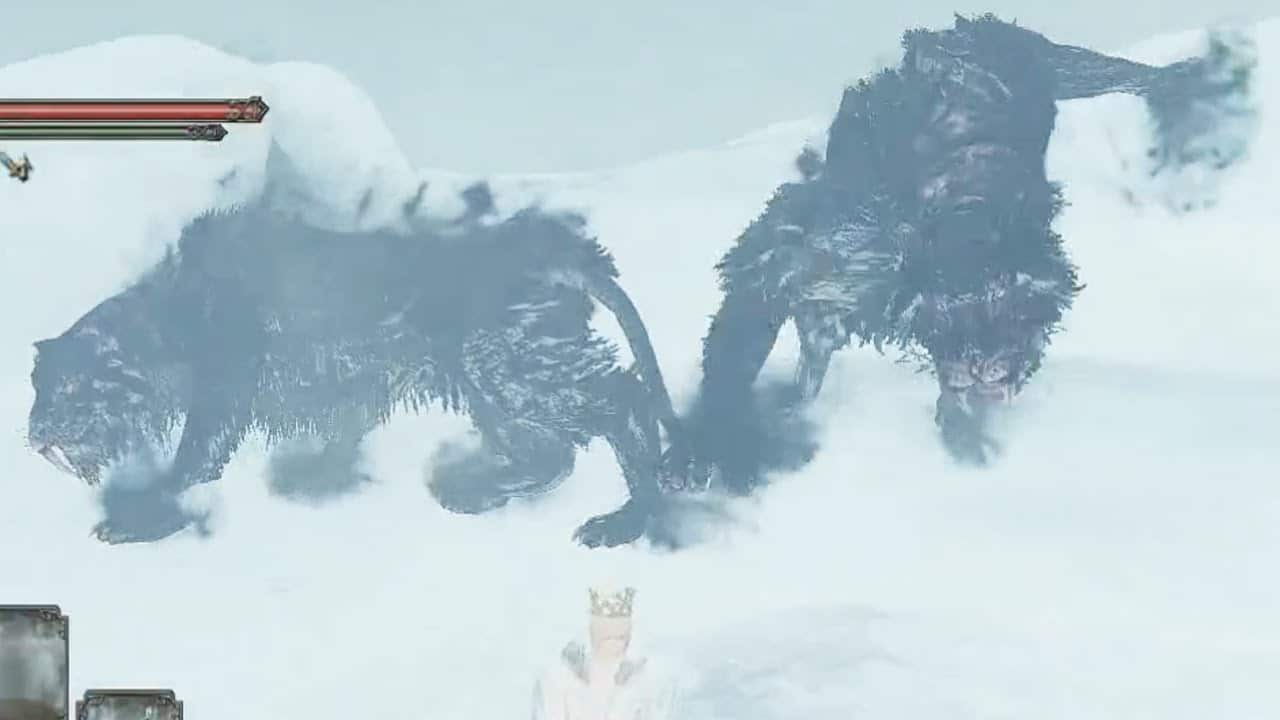 Imagem da dupla de feras "Zud e Zallen, os Mascotes do Rei" de Dark Souls 2: O Rei de Marfim. (Divulga&ccedil;&atilde;o / Internet)