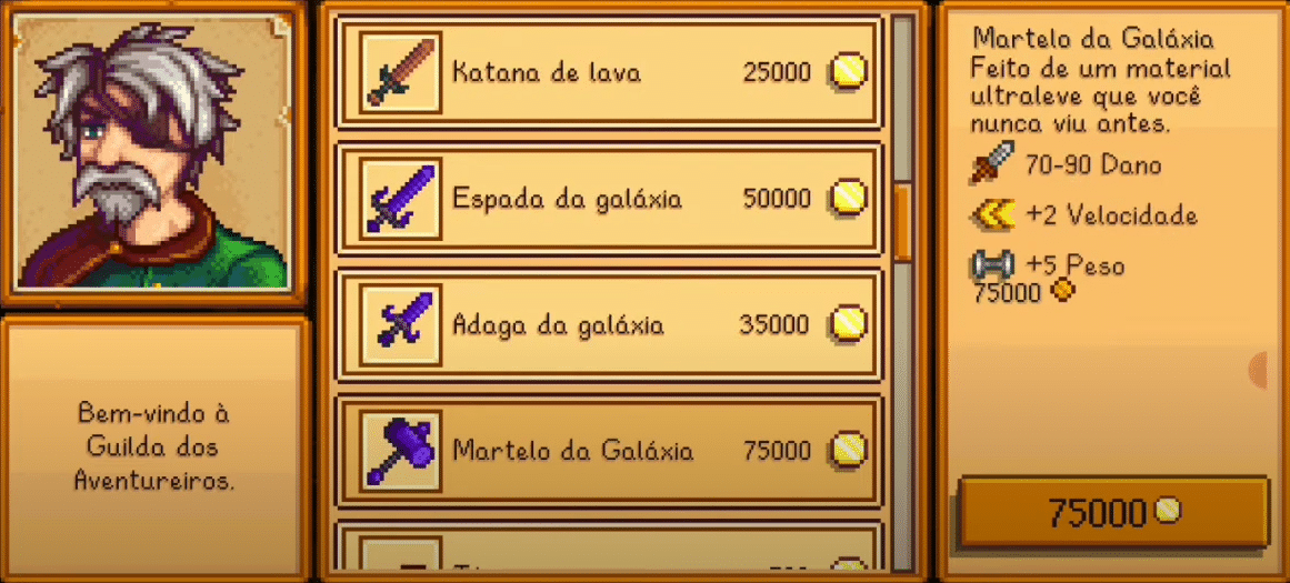 Stardew Valley: Como conseguir as Armas da Gal&aacute;xia?