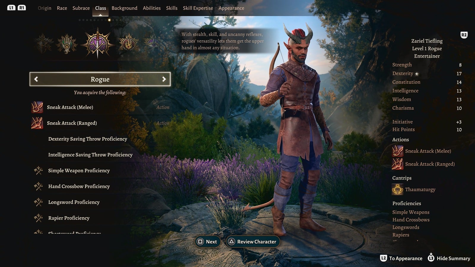 Imagem ilustrativa da escolha da classe em Baldur's Gate 3.(Divulga&ccedil;&atilde;o / Internet)