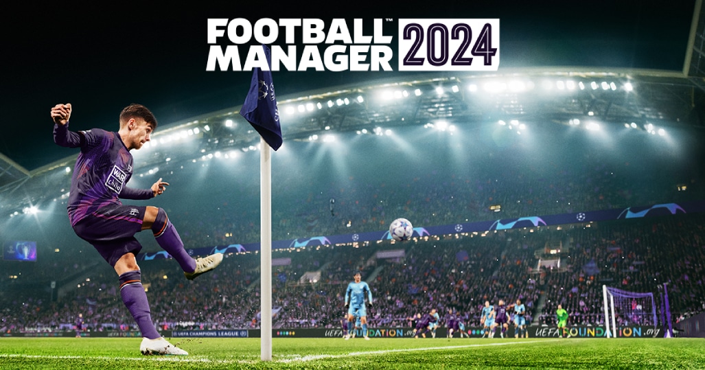 Imagem promocional de Football Manager 2024, jogo indispon&iacute;vel no Xbox Game Pass brasileiro