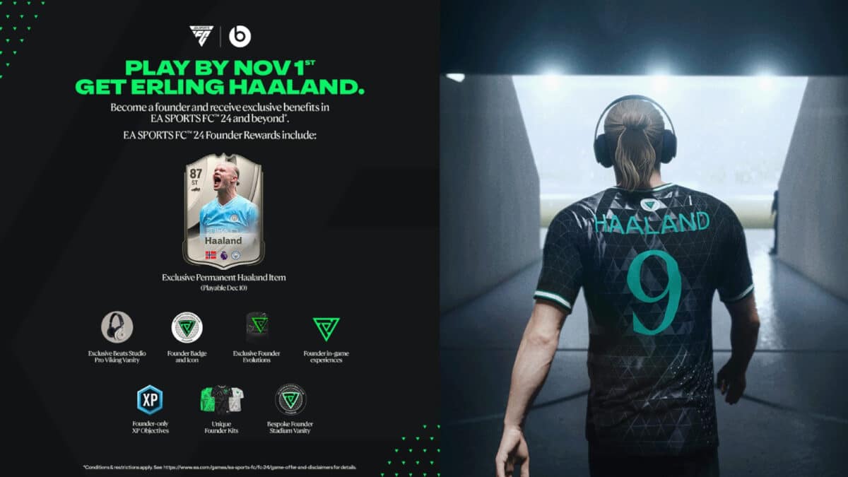 Imagem promocional das recompensas de Fundador de FC 24
