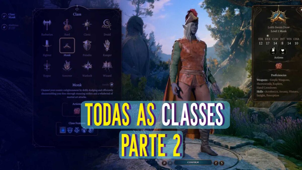 Baldur&rsquo;s Gate 3: Conhe&ccedil;a todas as classes (Parte 2)