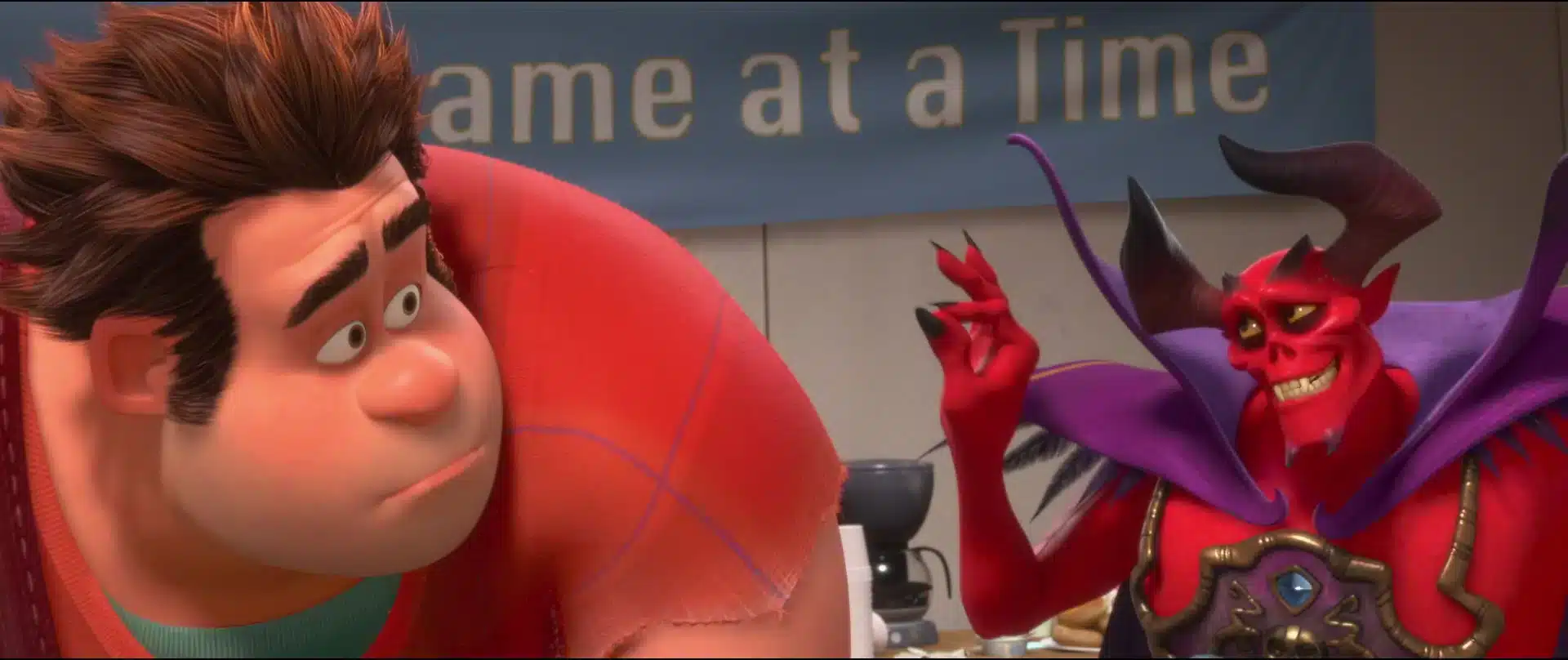 Foto ilustrativa do personagem Nat&atilde; do jogo Satan's Hollow ao lado do Detona Ralph. (Divulga&ccedil;&atilde;o / Internet)