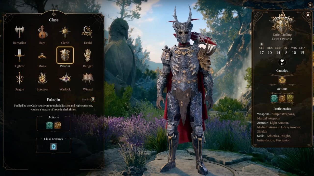 Imagem da armadura Helldusk de Baldur's Gate 3. (Divulga&ccedil;&atilde;o / Internet)