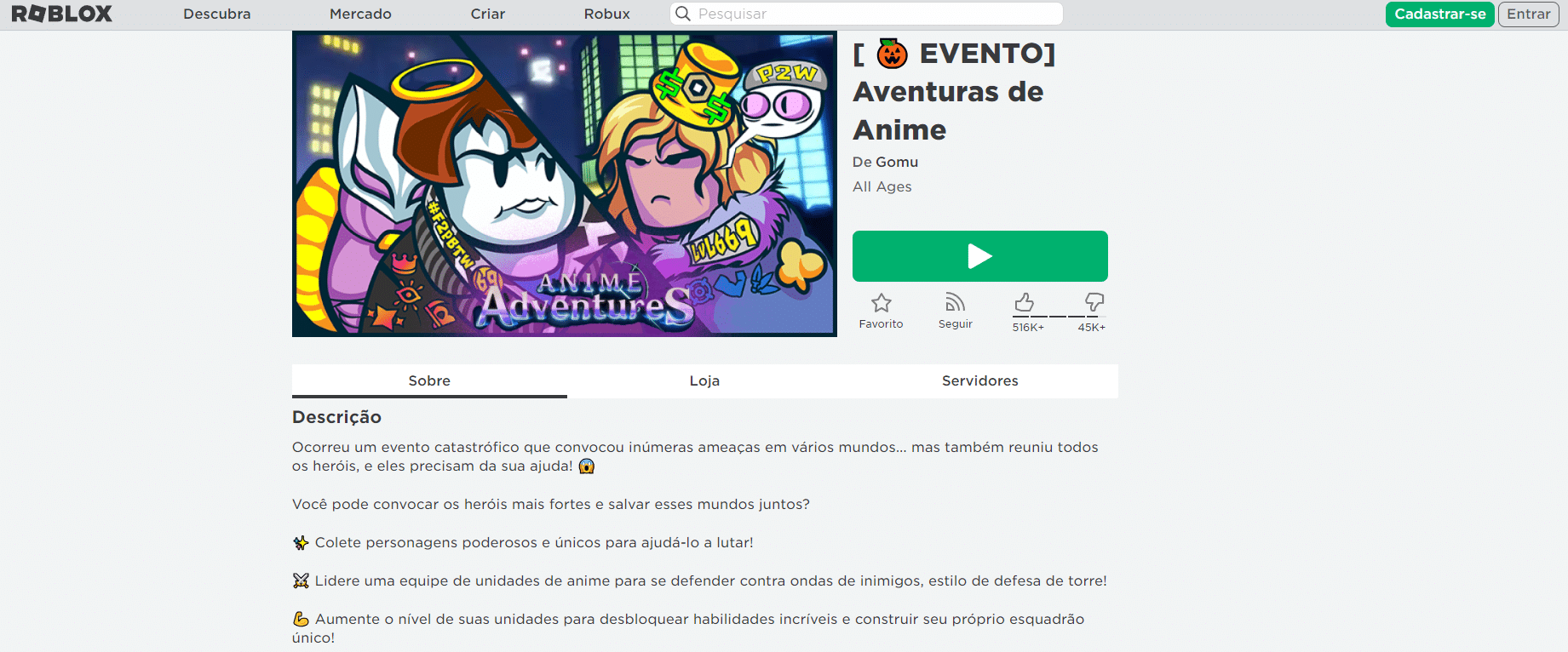 C&oacute;digos de Anime Adventures: Todos novos codes!