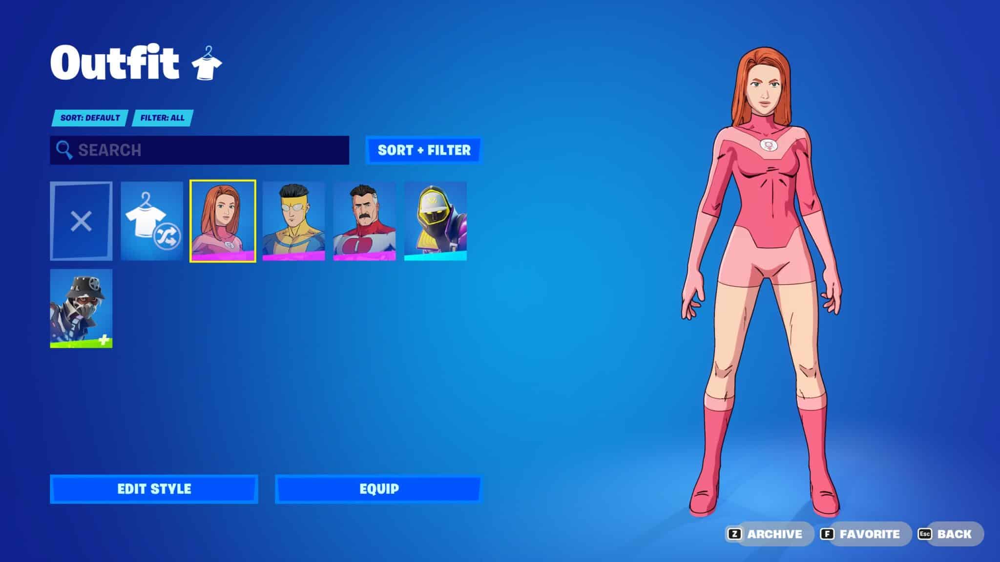 Imagem promocional de Eve At&ocirc;mica em Fortnite