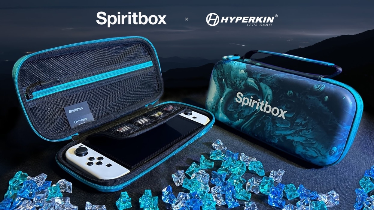 Imagem promocional do case de Nintendo Switch da Hyperkin em parceria do Spiritbox