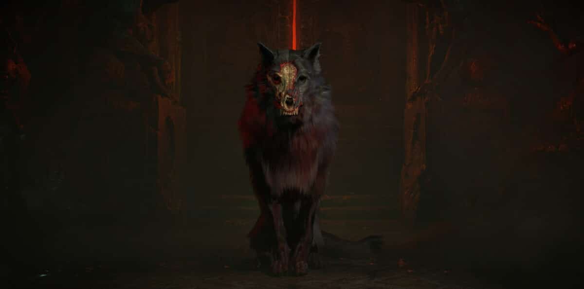 Imagem promocional do Lobo Sangrento em Diablo IV