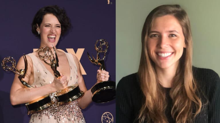 Montagem com Phoebe Waller-Bridge e Megan McDonnell, roteiristas de Tomb Raider no Prime Video