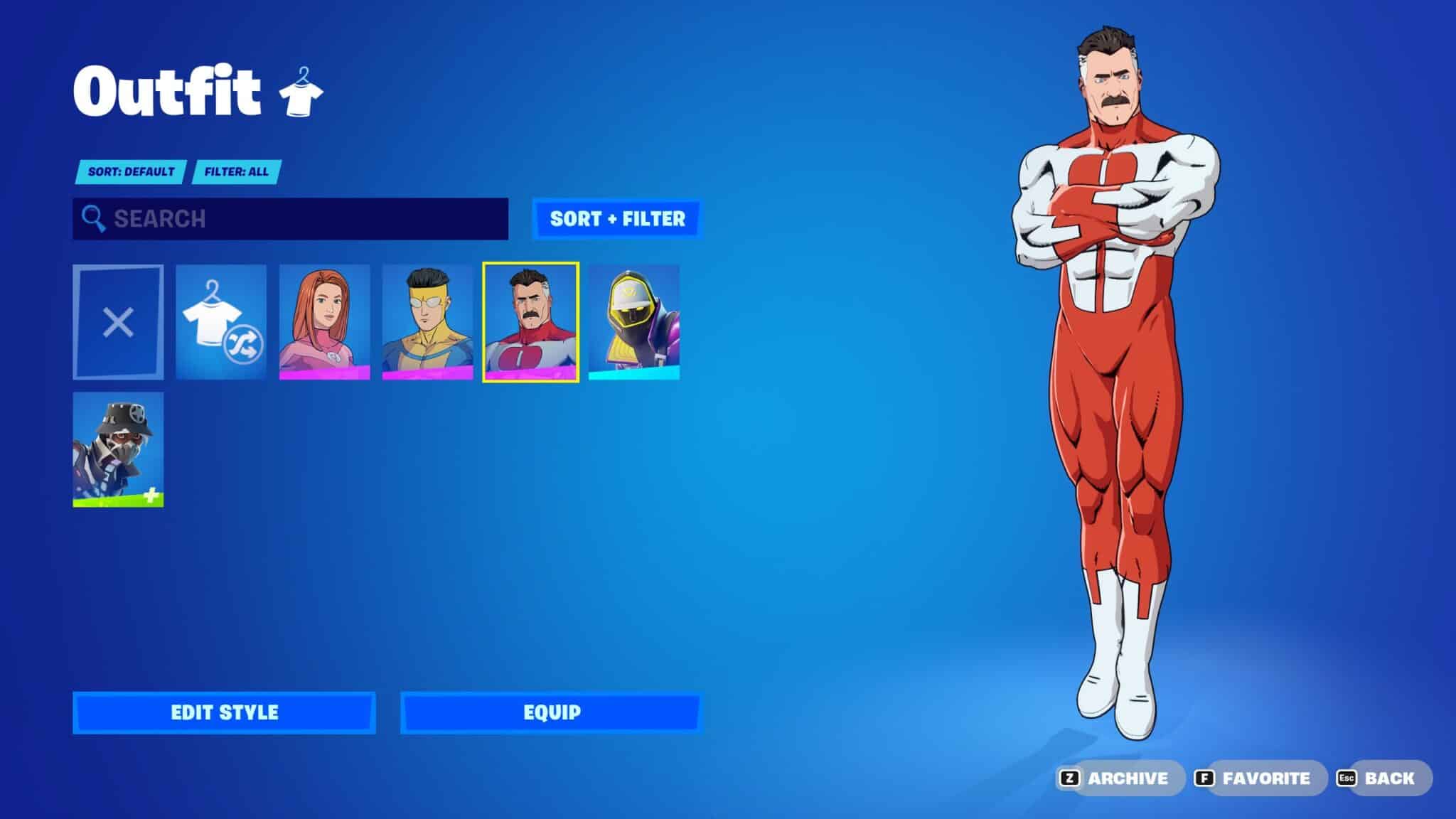 Imagem promocional de Omni-Man em Fortnite