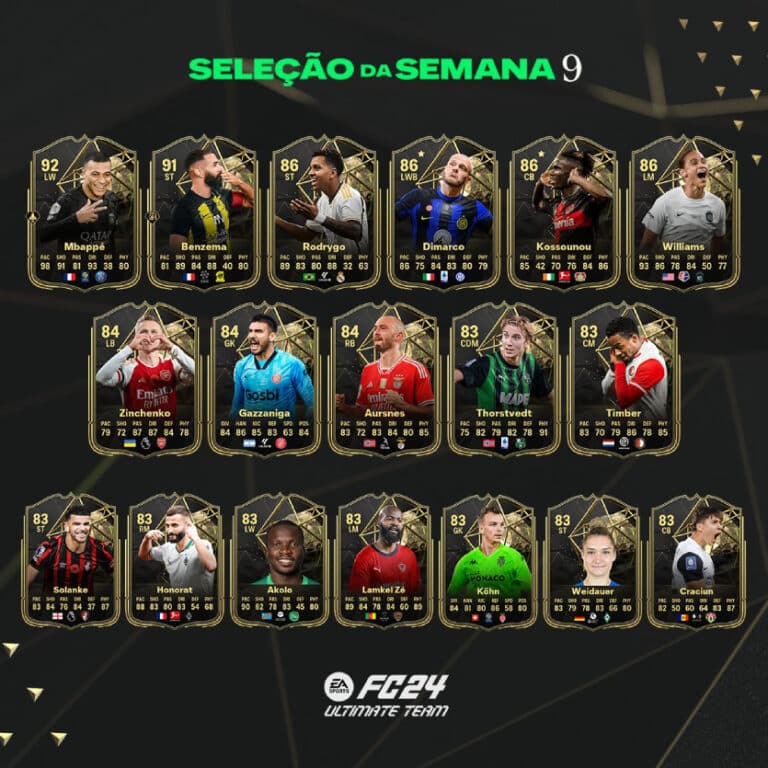 EA FC 24: Conheça os jogadores do Team of the Week 9 EA FC 24: Conheça os jogadores do Team of the Week 9