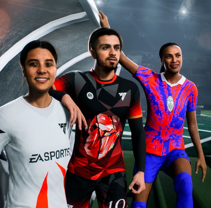 Imagem promocional dos novos uniformes de EA FC 24