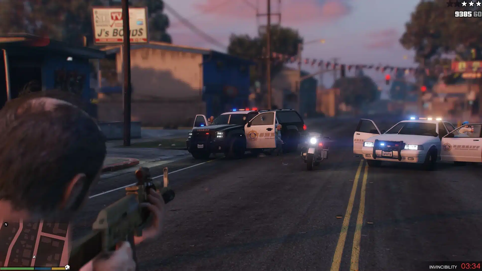 Foto do protagonista Trevor causando um caos com o c&oacute;digo GTA V de invencibilidade. (Divulga&ccedil;&atilde;o / Internet)