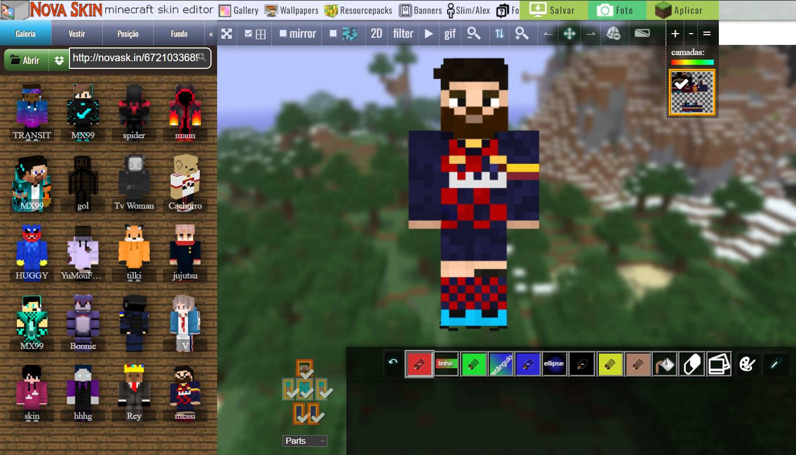 Foto da interface do site Nova Skin. (Divulga&ccedil;&atilde;o / Internet)