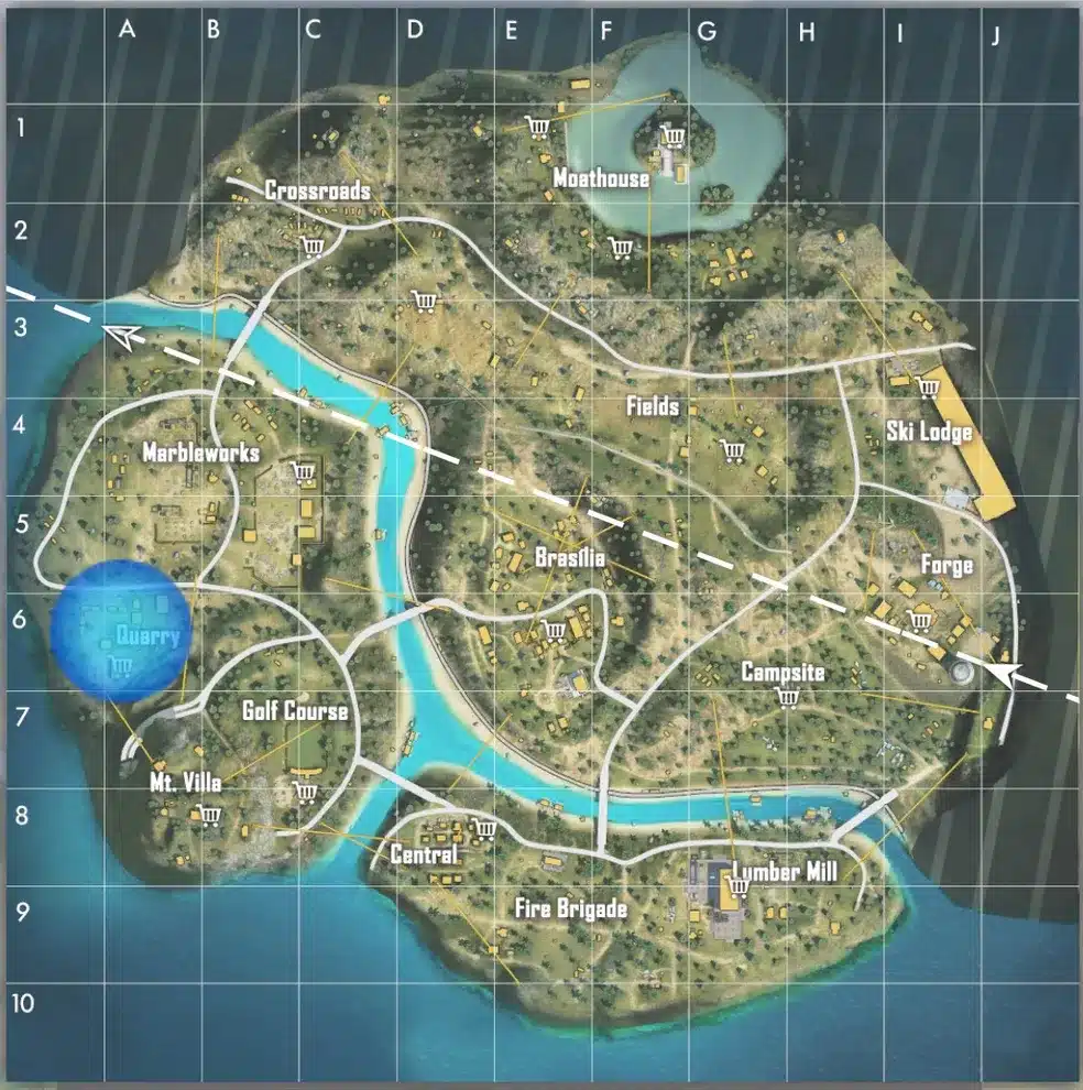Imagem do Mapa Purgat&oacute;rio, Free fire. (Divulga&ccedil;&atilde;o / Internet)