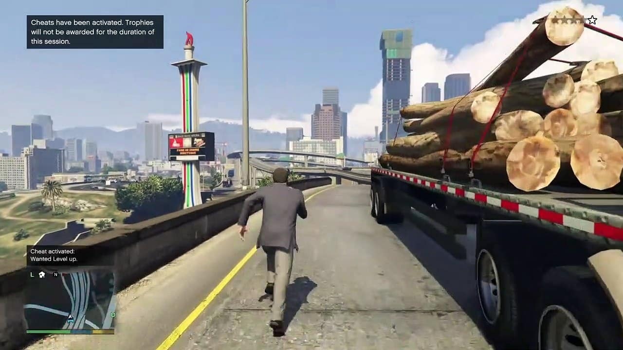 Imagem com o aviso de desativa&ccedil;&atilde;o das conquistas ap&oacute;s ativar c&oacute;digos GTA V. (Divulga&ccedil;&atilde;o / Internet)