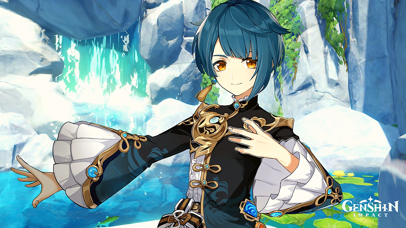 Foto de Xingqiu, um dos melhores DPS Genshin Impact. (Divulga&ccedil;&atilde;o / Internet)
