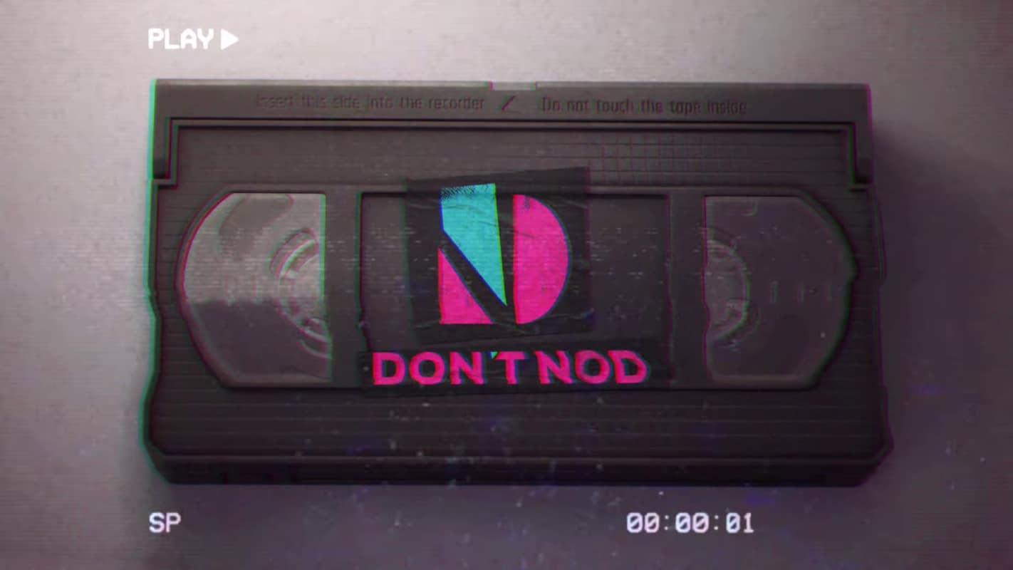 Imagem da fita VHS teaser de Lost Records: Bloom & Rage com o logo da DON'T NOD