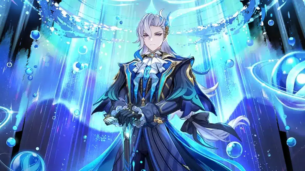 Foto tema: Genshin Impact Personagens Masculinos, Neuvillette. (Divulga&ccedil;&atilde;o/ Internet)