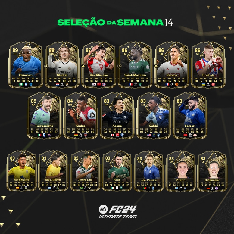 EA FC 24: Conhe&ccedil;a os jogadores do Team of the Week 14