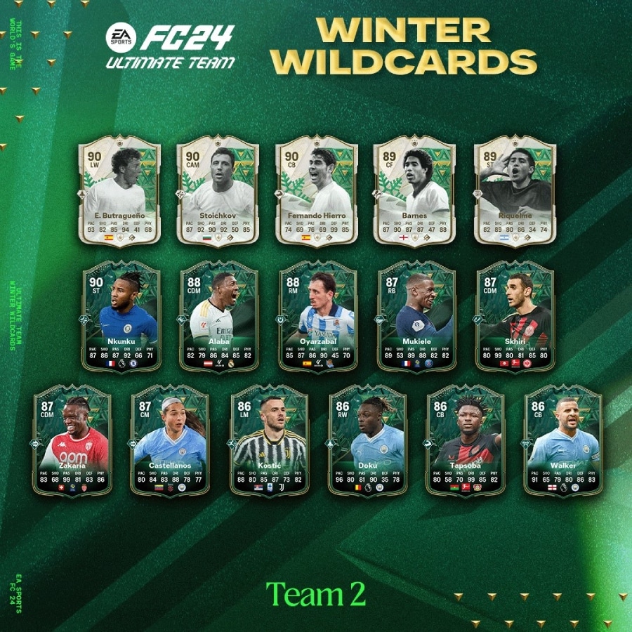 EA FC 24: Conhe&ccedil;a os jogadores do Time 2 dos Winter Wildcards