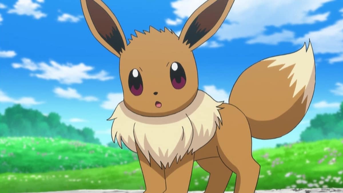 Imagem do anime Pok&eacute;mon da criatura Eevee incolor. (Divulga&ccedil;&atilde;o / The Pok&eacute;mon Company)