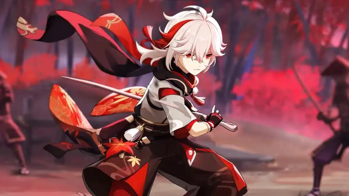 Foto de Genshin Impact personagens Kazuha. (Divulga&ccedil;&atilde;o / Internet)