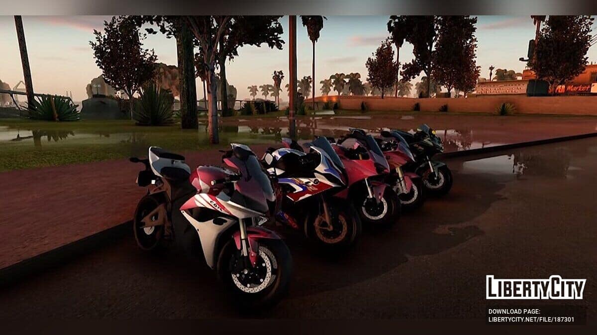 Imagem da cole&ccedil;&atilde;o de motos modificadas para GTA San Andreas. (Divulga&ccedil;&atilde;o / Liberty City RU)