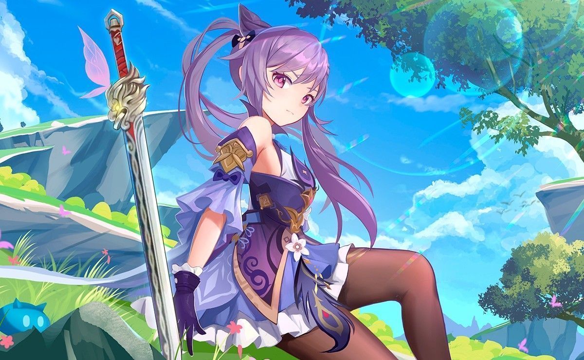 Imagem do jogo Genshin Impact personagens femininas, Keqing. (Divulga&ccedil;&atilde;o / Internet)