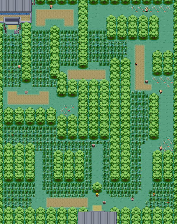 Detonado Pokémon FireRed e LeafGreen | Guia completo do game Mapa de Viridian Forest