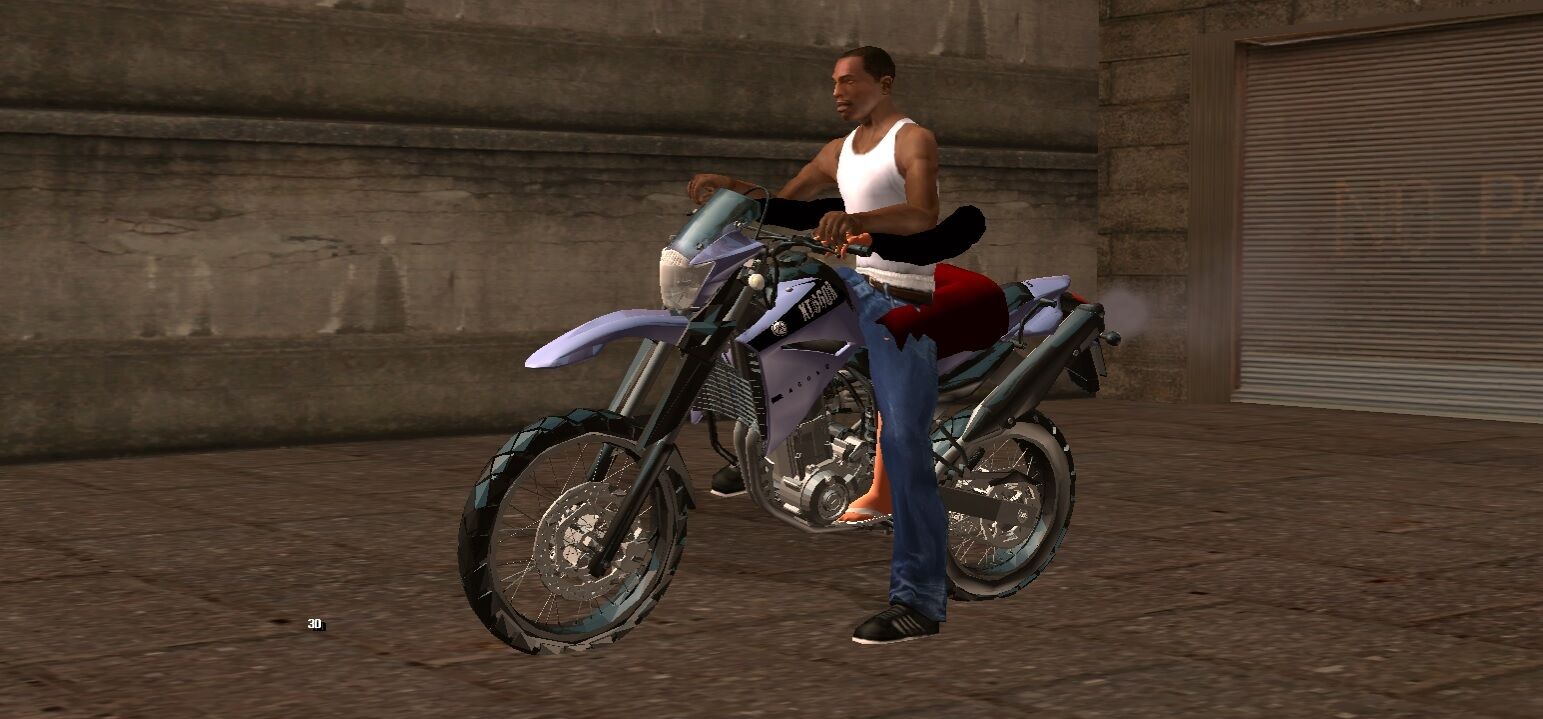 Foto da moto Yamaha XT660&nbsp;no GTA San Andreas. (Divulga&ccedil;&atilde;o / Internet)