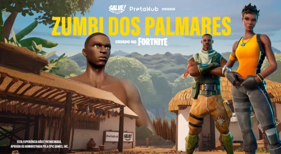 O Quilombo de Palmares em jogo: um novo mapa de Fortnite