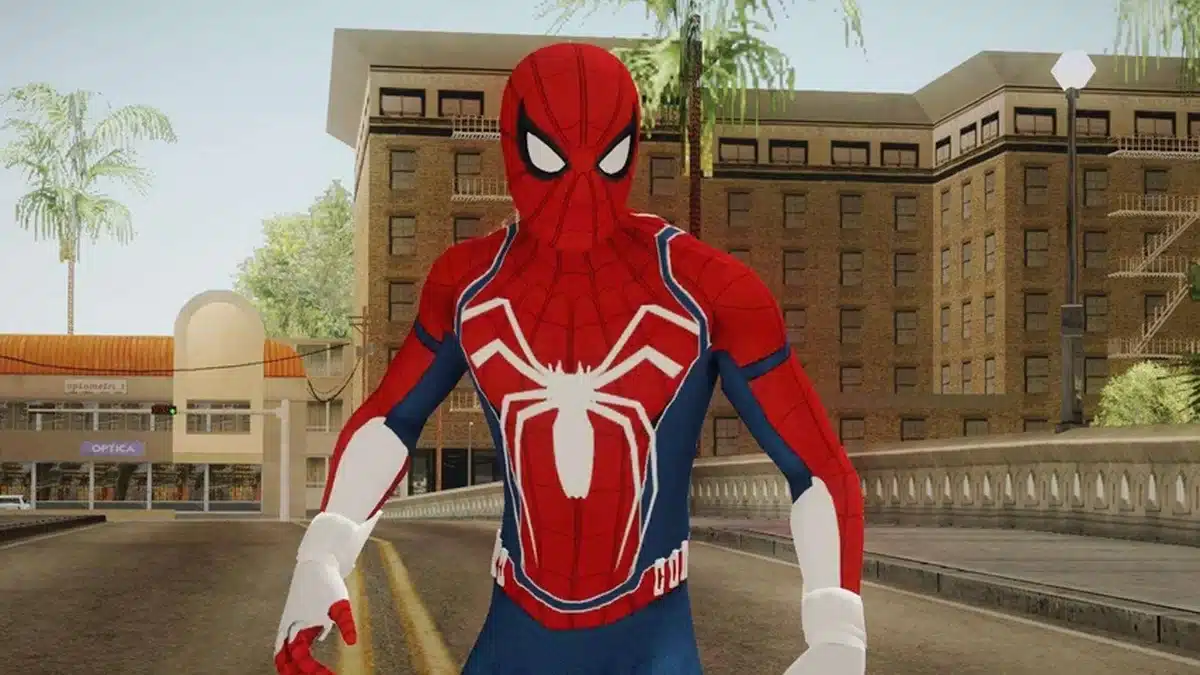 Foto do Homem-Aranha no GTA San Andreas com MODS. (Divulga&ccedil;&atilde;o / Internet)