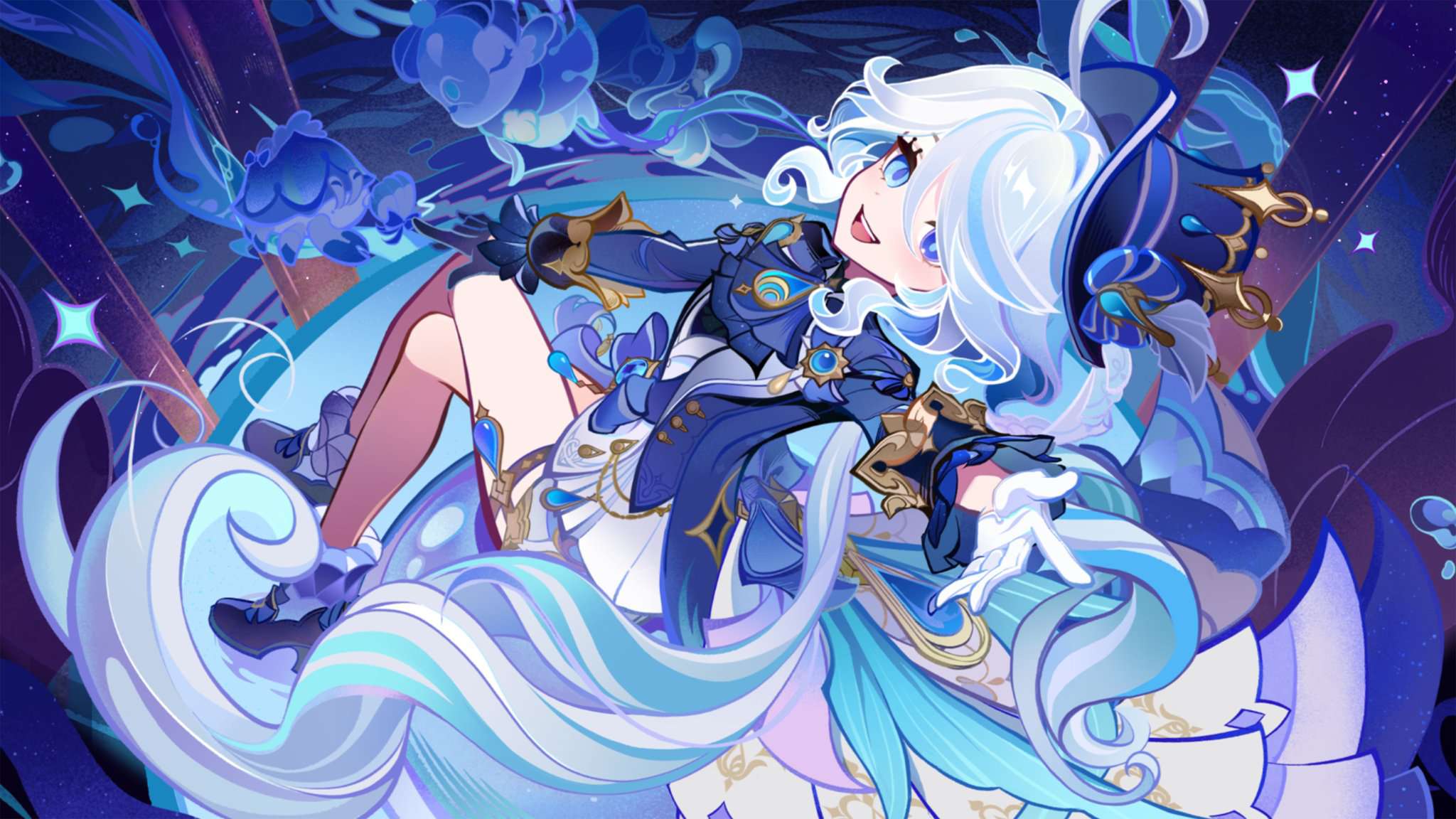 Arte da personagem Furina de Genshin Impact. (Divulga&ccedil;&atilde;o / HoYoLab)