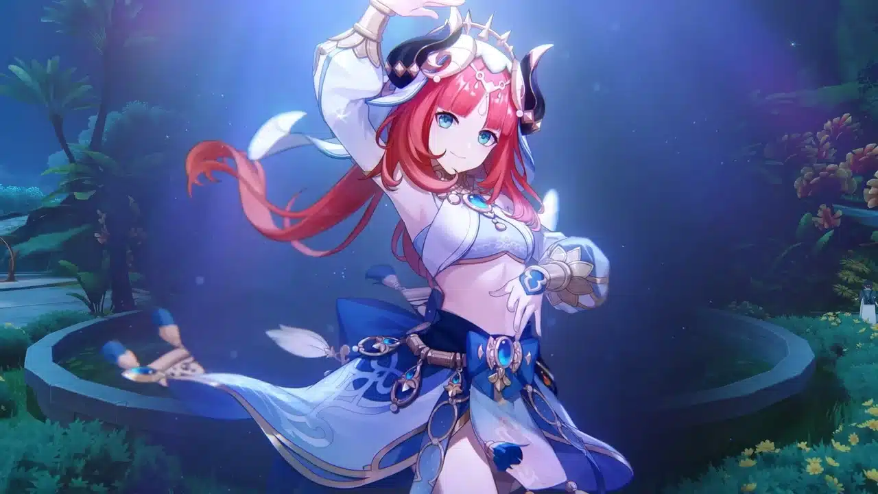 Imagem art&iacute;stica de Nilou de Genshin Impact. (Divulga&ccedil;&atilde;o / HoYoLab)