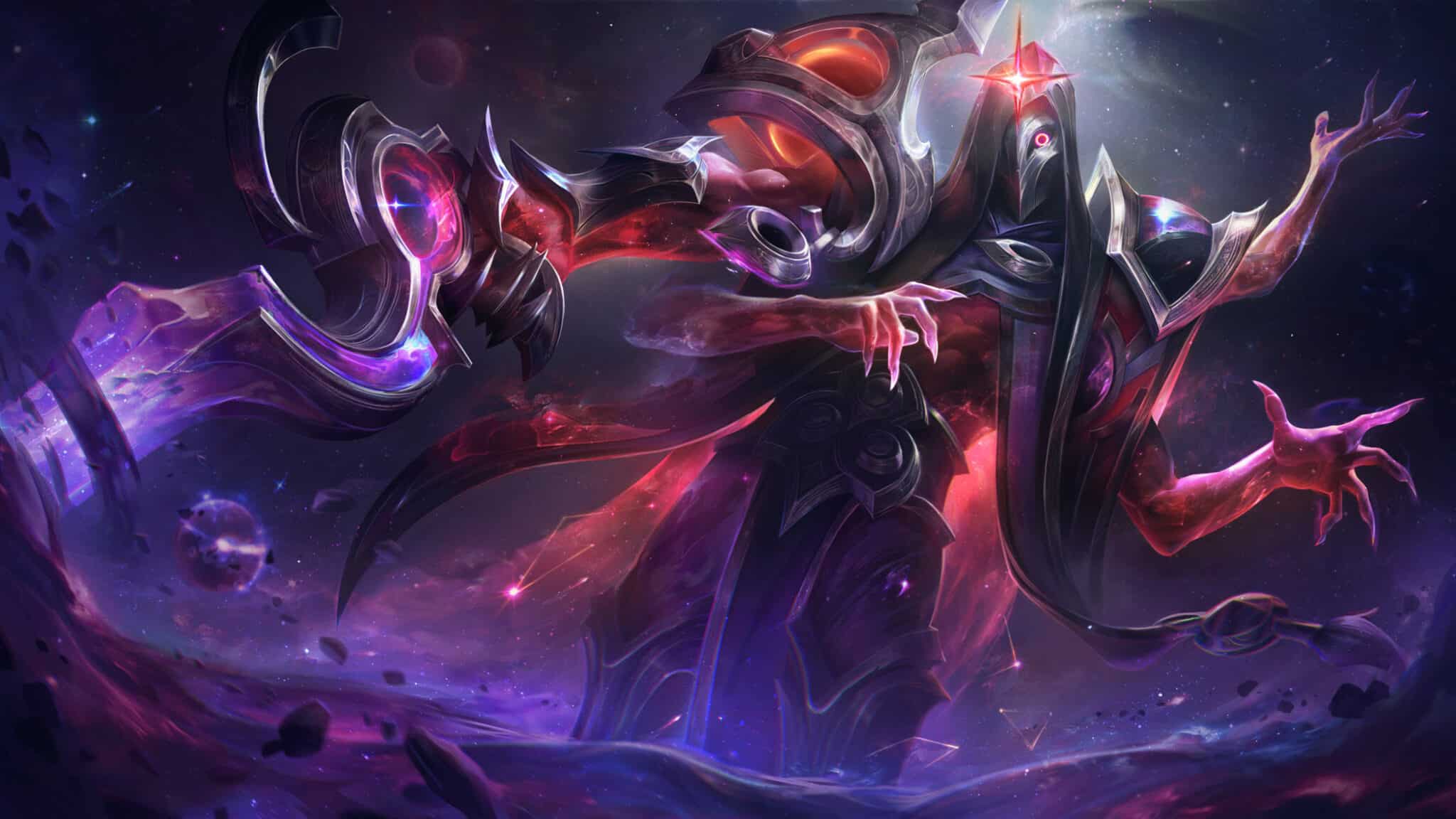 Imagem tema Skins LoL, Jhin Cosmos Negro. (Divulga&ccedil;&atilde;o / Internet)
