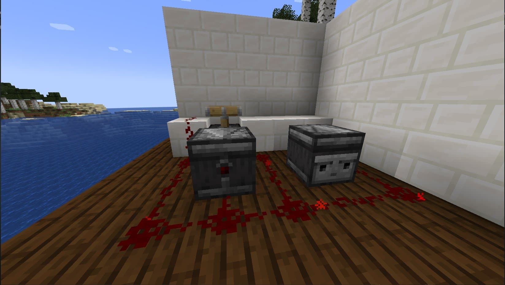 Imagem de dois observadores em funcionamento no Minecraft, introduzindo como fazer observador no minecraft.