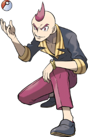 Imagem do personagem Sidney, treinador de Pok&eacute;mon tipo Sombrio. (Divulga&ccedil;&atilde;o / Internet)