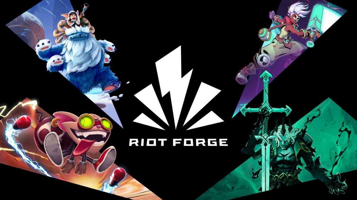 Imagem promocional da Riot Forge, publisher da Riot Games